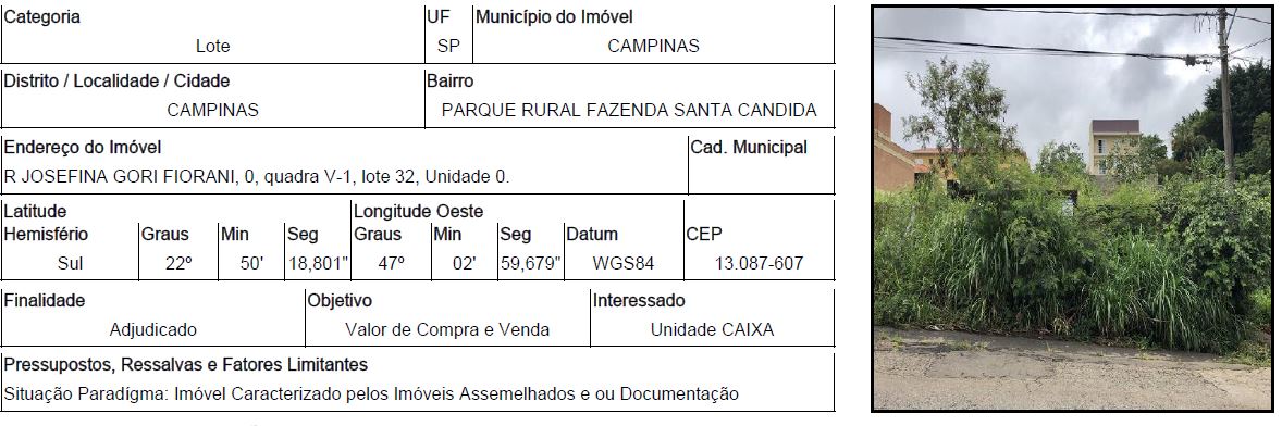 Terreno de 625m² em Campinas