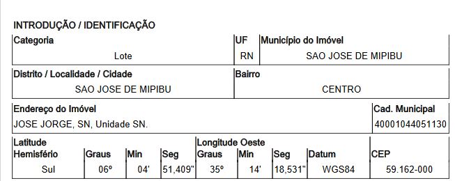 Terreno de 3174m² em São José de Mipibu (Rio Grande do Norte)