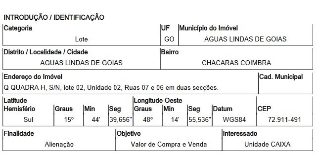 Terreno em Águas Lindas de Goiás
