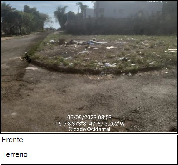 Terreno de 605m² em Cidade Ocidental (Goiás)