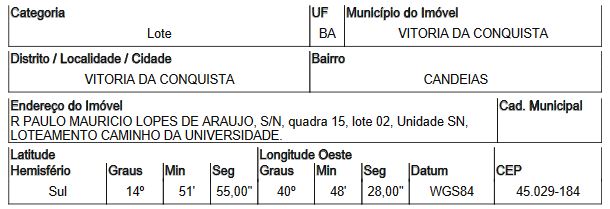 Terreno de 360m² em Vitória da Conquista (Bahia)