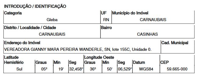 Terreno de 292m² em Carnaubais (Rio Grande do Norte)